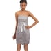 Adrianna Papell Strapless Lace Overlay Sheath Dress Grey Size 4