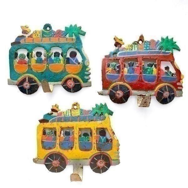 Haitian Metal Bus Hooks Wall Art