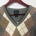 Jos. A. Bank Lambs Wool Preppy Sweater Long Sleeve Light Academia Argyle Gray