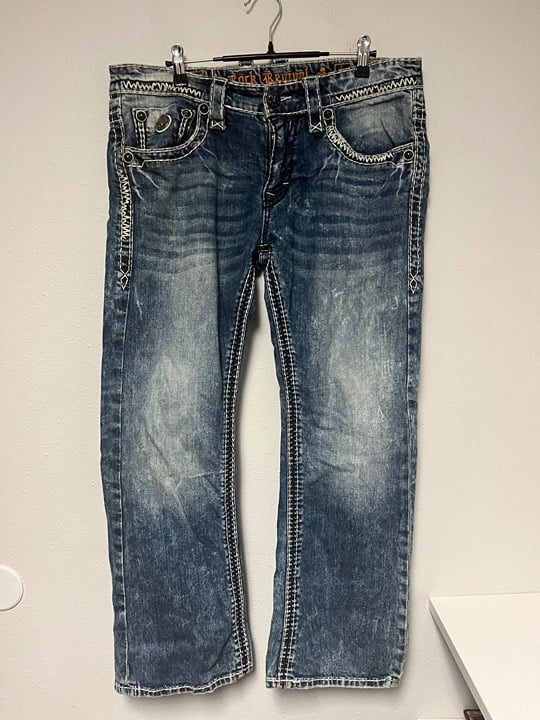 Mens Rock Revival Jeans Size 34