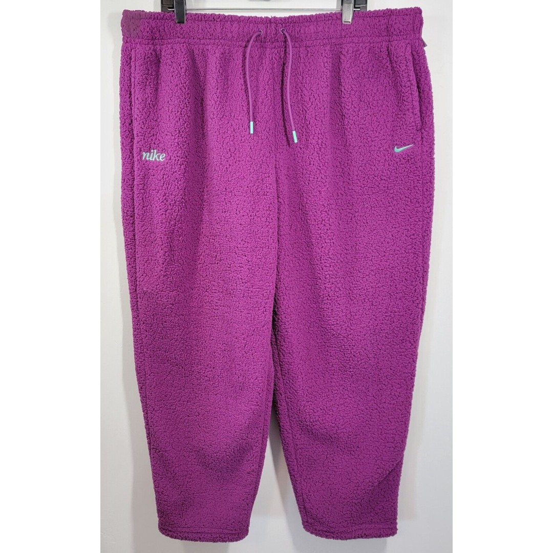 Nike Training Therma-Fit Sherpa Jogger Sweatpants Women's XXL Purple DQ6261-503