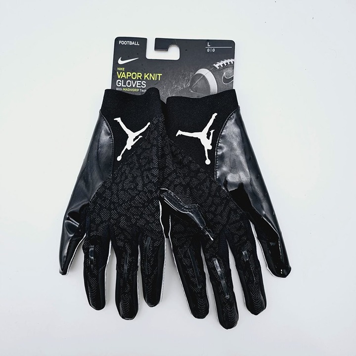 Nike Jordan Vapor Knit 4.0 Size L Football Gloves Receiver Black DM0050-091
