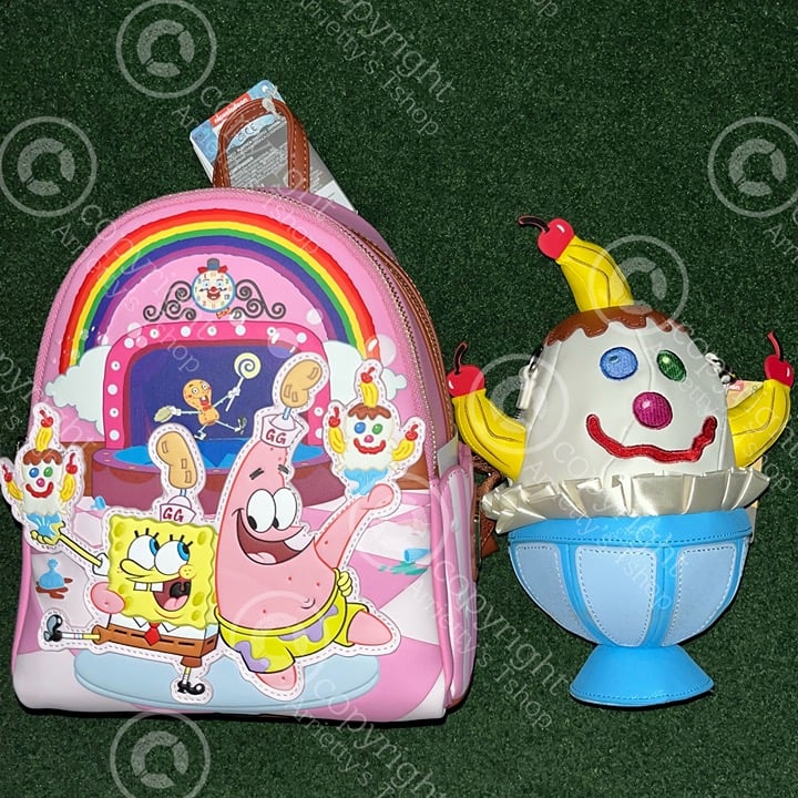Loungefly Nickolodeon SpongeBob Movie Goofy Goober scene light up Mini Backpack
