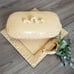 Decorative Yellow Ceramic Serving Tray w/ Handles~Ornate Casserole Dish & Lid