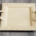 Decorative Yellow Ceramic Serving Tray w/ Handles~Ornate Casserole Dish & Lid