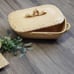 Decorative Yellow Ceramic Serving Tray w/ Handles~Ornate Casserole Dish & Lid