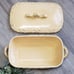 Decorative Yellow Ceramic Serving Tray w/ Handles~Ornate Casserole Dish & Lid