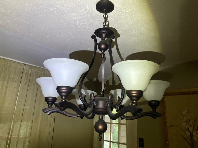 Five light chandelier