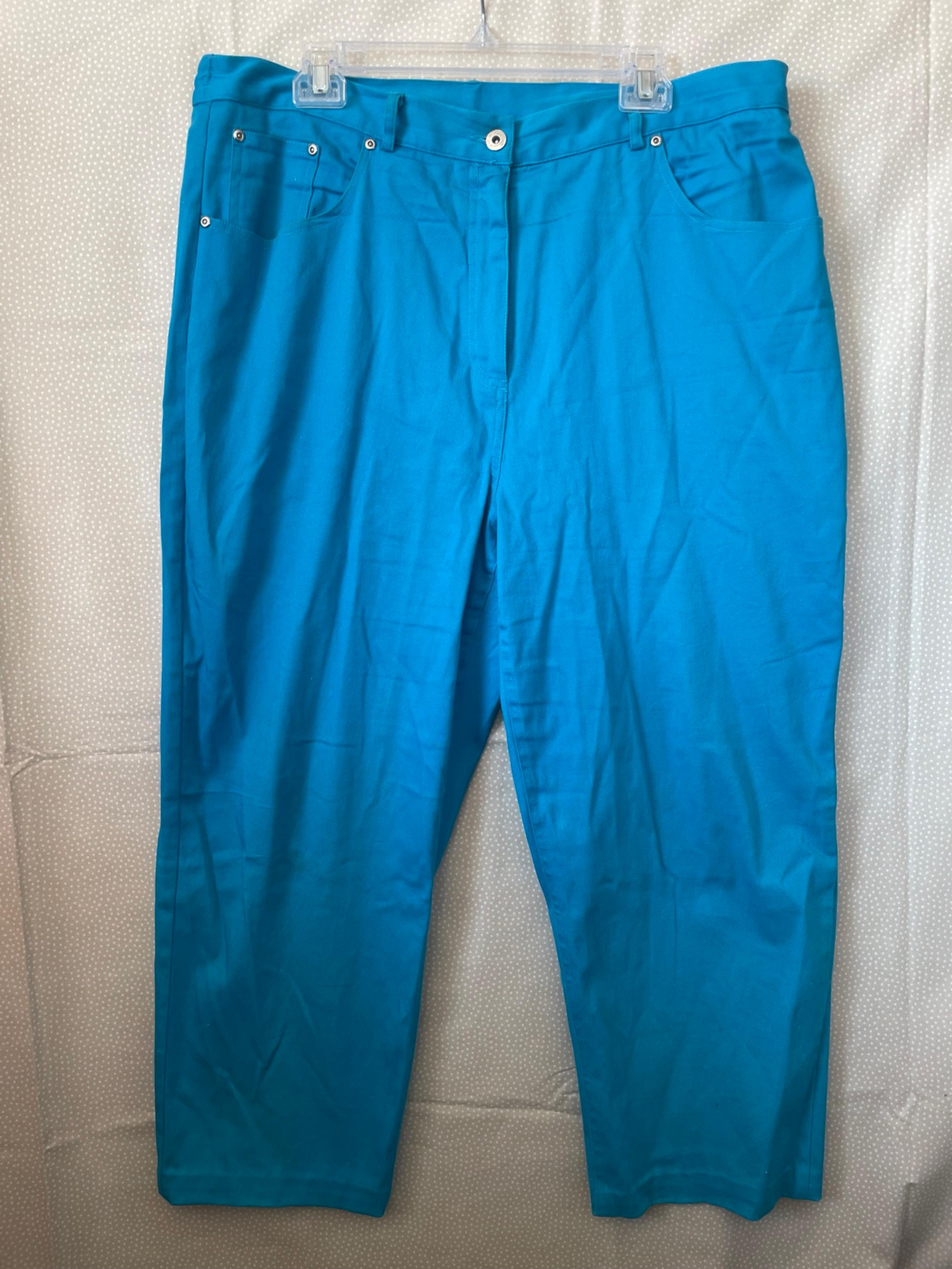 Vintage Diane Gilman Sky Blue Cropped Pants 20W