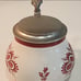 West Germany Ceramic Pink Floral Hand Painted Zinn Lid 3 Mini Beer Stein