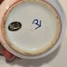 West Germany Ceramic Pink Floral Hand Painted Zinn Lid 3 Mini Beer Stein