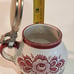 West Germany Ceramic Pink Floral Hand Painted Zinn Lid 3 Mini Beer Stein