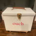 OUCH LARGE medical FIRST AID kit box with leather handle