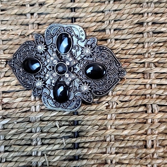Western rhinestone women's belt buckle
