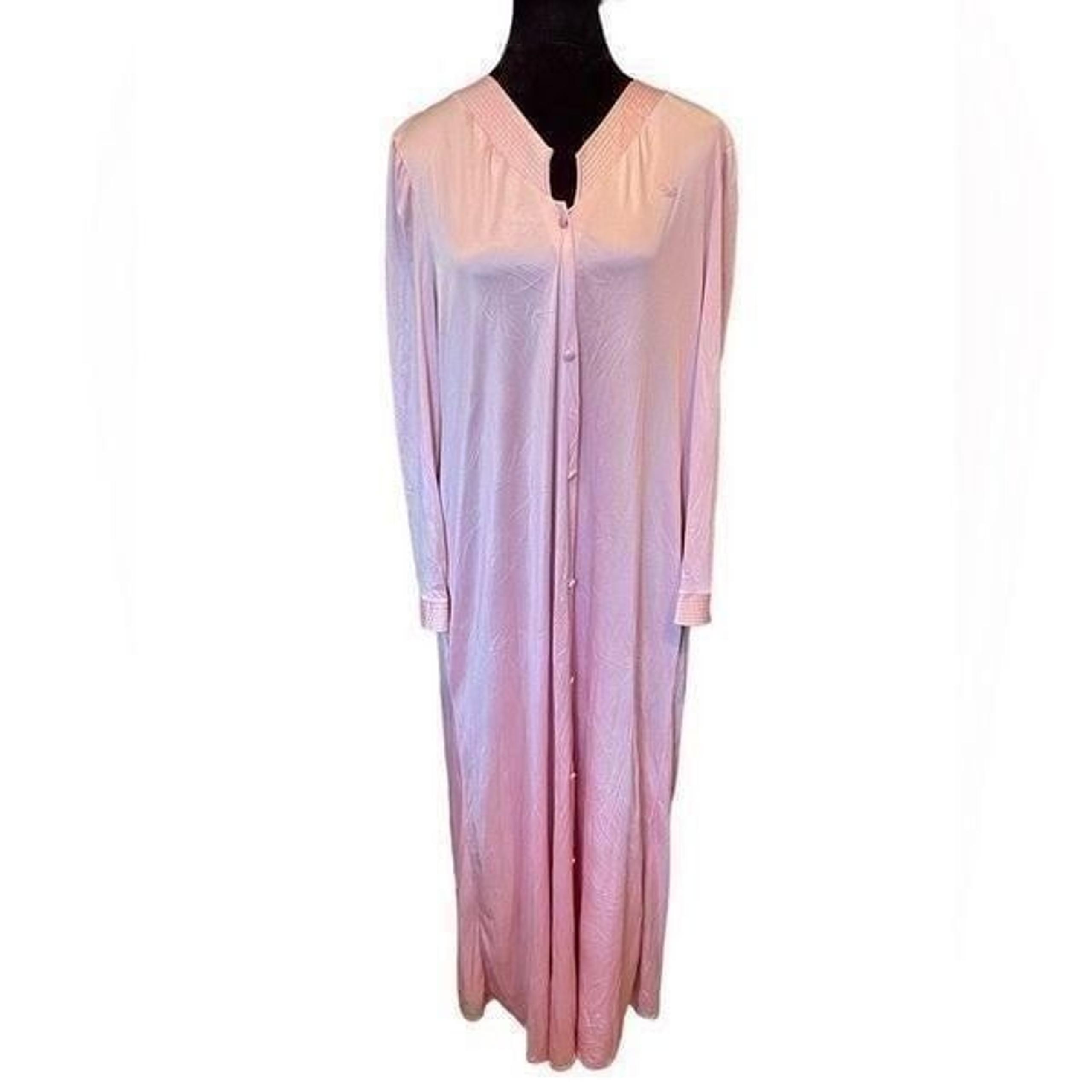 Diane Von Furstenberg Vintage 60s Pink Luxury Lingerie Intimates Sleepwear Dress