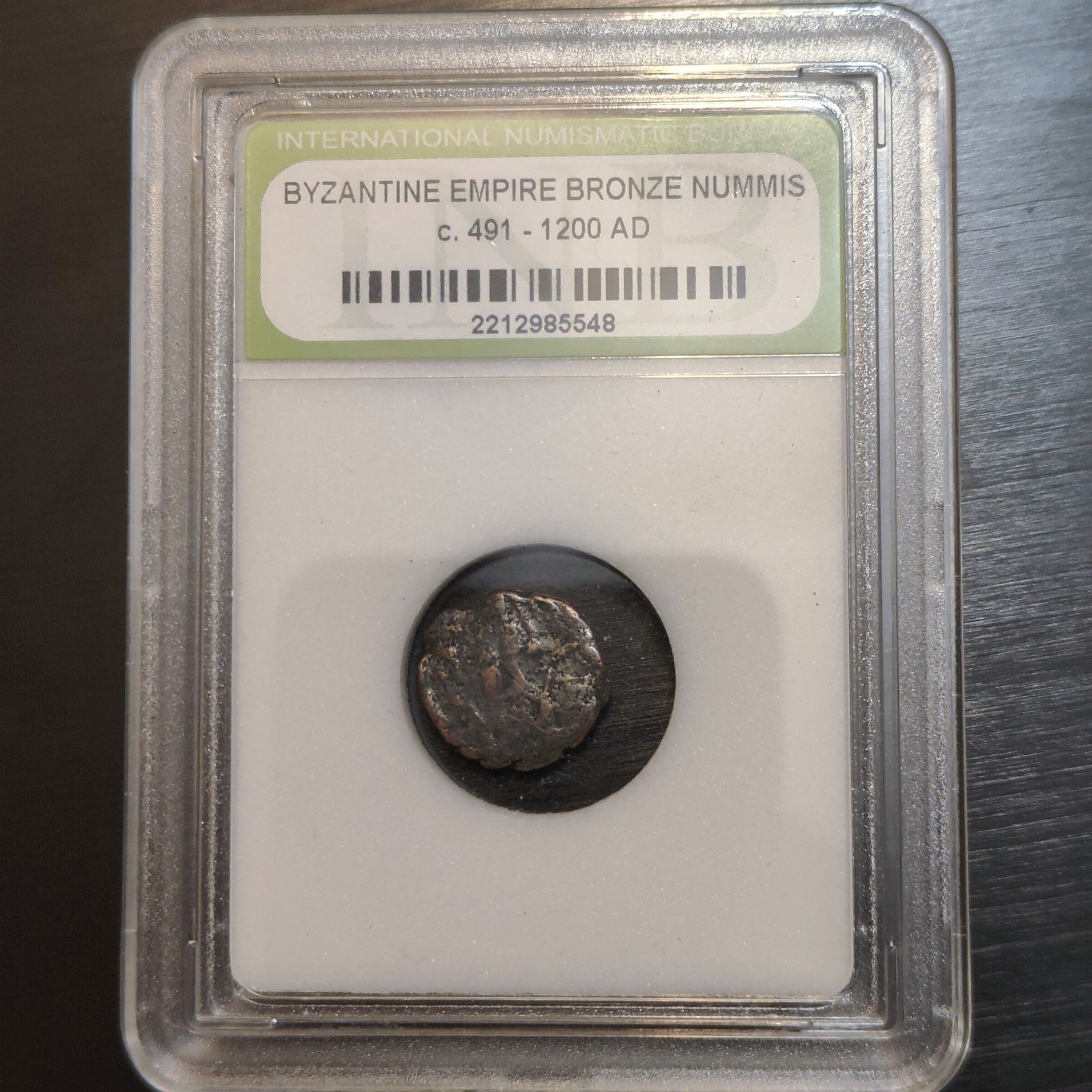 #5548 Byzantine Empire Greek Roman Ancient Coin 491 A.D. Authenticated Artifact