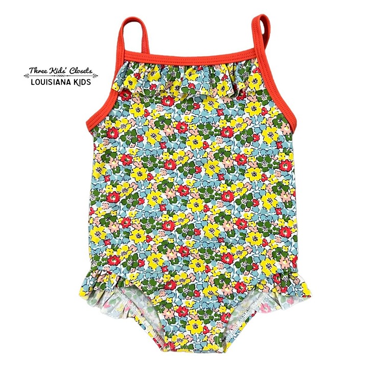 NEW Baby Boden 3-6m Floral Liberty Print Swim Bathing Suit