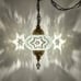 8 Colors - SWAG PLUG IN Turkish Moroccan Mosaic Lamp with 15feet Chain Cord & Pl
