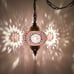 8 Colors - SWAG PLUG IN Turkish Moroccan Mosaic Lamp with 15feet Chain Cord & Pl