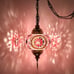 8 Colors - SWAG PLUG IN Turkish Moroccan Mosaic Lamp with 15feet Chain Cord & Pl