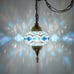 8 Colors - SWAG PLUG IN Turkish Moroccan Mosaic Lamp with 15feet Chain Cord & Pl