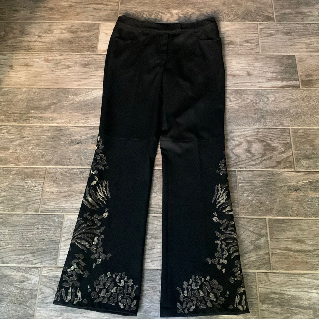 St. John Evening embroidered dress pant. Vintage Y2K size4