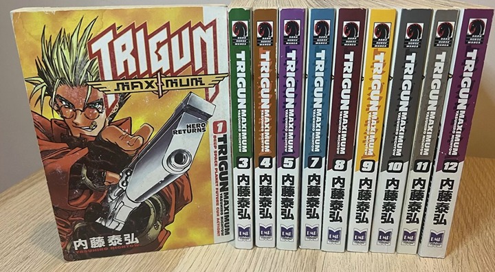 Trigun Maximum Manga Lot English OOP Yasuhiro Nightow Volume 1, 3-5, 7-12