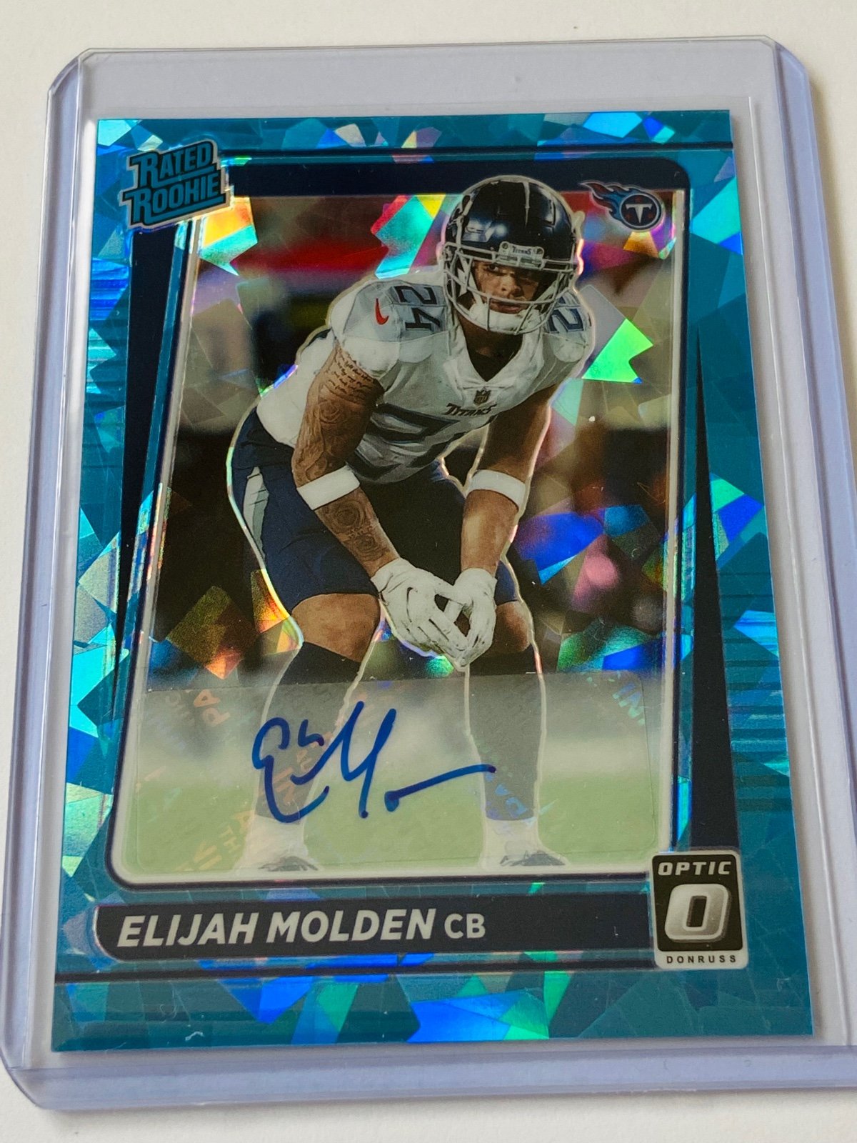 2021 Optic Elijah Molden Blue Cracked Ice Auto /15