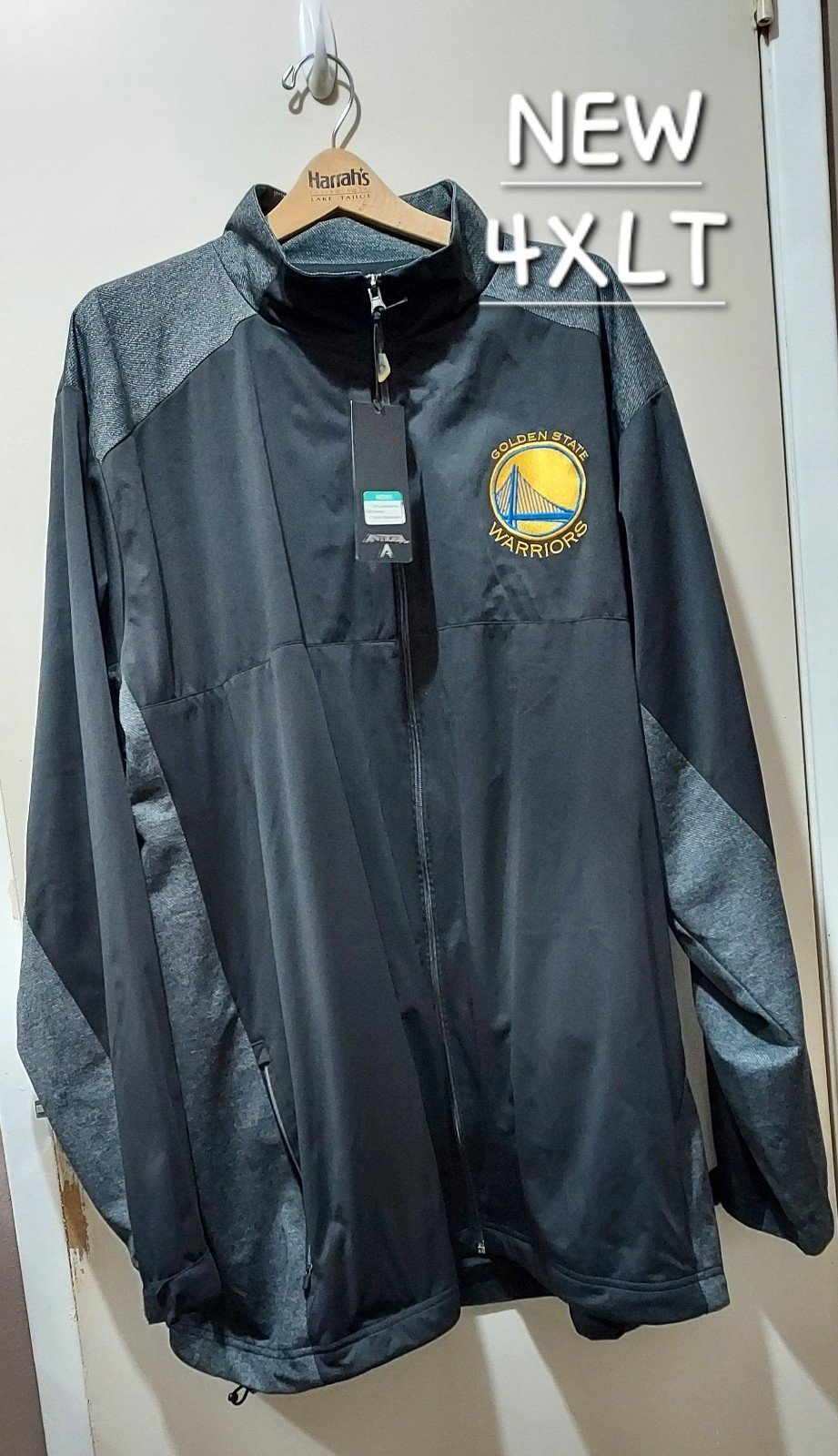 NWT NEW Men's 4XLT Antigua Goldens State Warriors Jacket