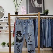 Mens custom Basquiat Jeans