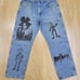 Mens custom Basquiat Jeans
