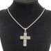 20 Womens 2ct Diamond 14K White Gold Rope Chain Cross Necklace Silver Jewelry
