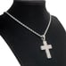 20 Womens 2ct Diamond 14K White Gold Rope Chain Cross Necklace Silver Jewelry