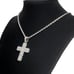 20 Womens 2ct Diamond 14K White Gold Rope Chain Cross Necklace Silver Jewelry