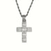 20 Womens 2ct Diamond 14K White Gold Rope Chain Cross Necklace Silver Jewelry