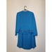 Vtg In The Mood Womens 16 Skirt Blazer 2 Piece Set Long Sleeve Blue Floral Lace