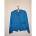 Vtg In The Mood Womens 16 Skirt Blazer 2 Piece Set Long Sleeve Blue Floral Lace