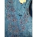 Vtg In The Mood Womens 16 Skirt Blazer 2 Piece Set Long Sleeve Blue Floral Lace