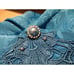 Vtg In The Mood Womens 16 Skirt Blazer 2 Piece Set Long Sleeve Blue Floral Lace