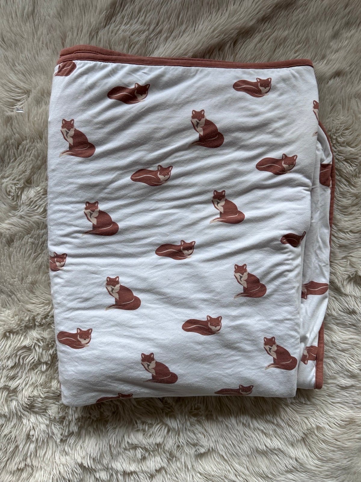 Kyte Baby Fox Toddler Blanket 1.0 tog Spice Backing