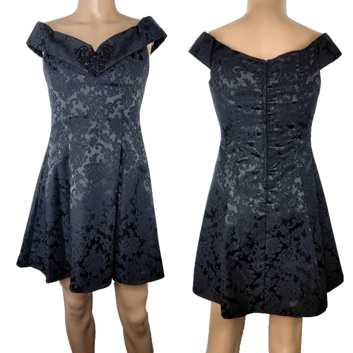 Vintage 80s Jessica McClintock Gunne Sax Sequined Evening Dress