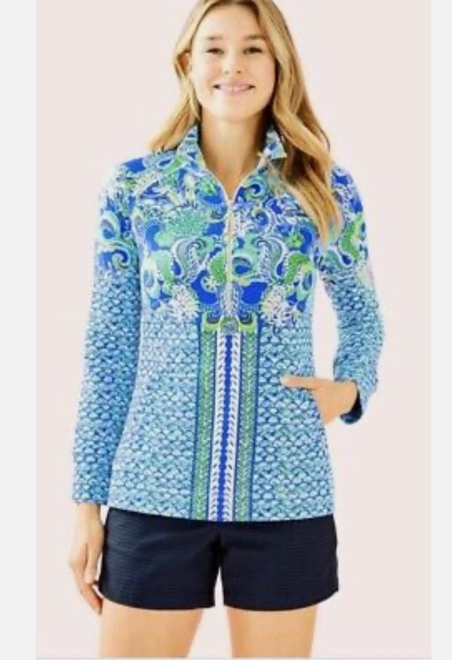 Lilly Pulitzer UPF 50+ Skipper Popover Sirens And Spirits