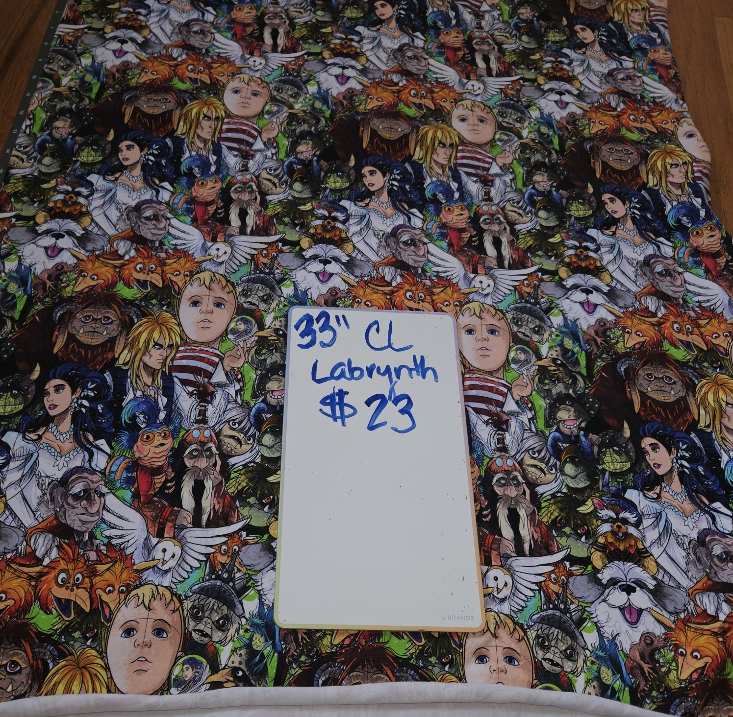33 (washed yard) of cotton spandex Labrinth fabric