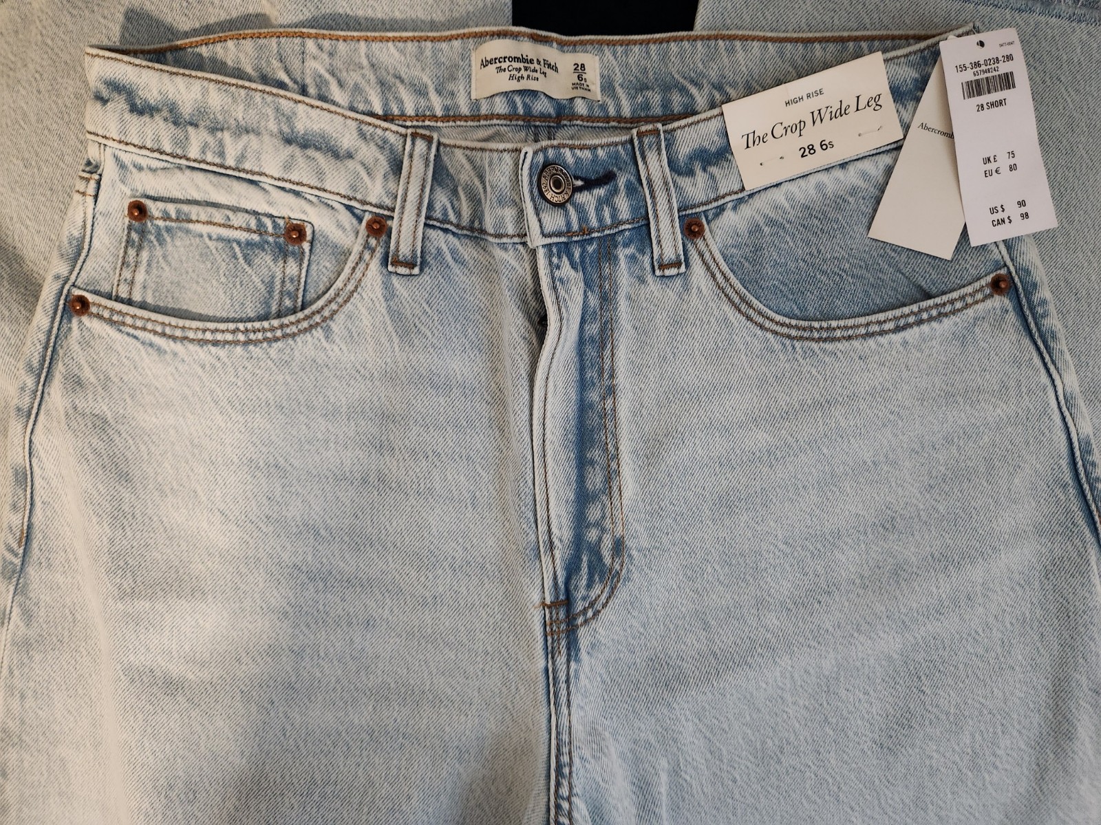 Abercrombie and Fitch The Crop Wide Leg Jeans