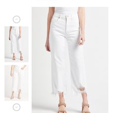 7 for all mankind white jeans