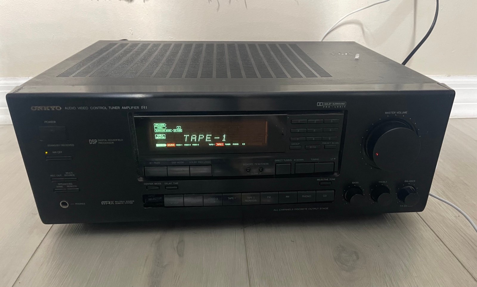 Onkyo TX-SV535 AV Control Tuner Amplifier Great Sound Works Loose Input Button