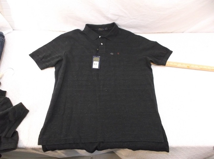 2X-LARGE NWT RALPH LAUREN PURPLE TAG MEN'S BLACK SHORT SLEEVE SHIRT RS 40682