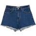Abercrombie & Fitch The 90s Relaxed Cutoff Short High Rise in Medium Dark Denim