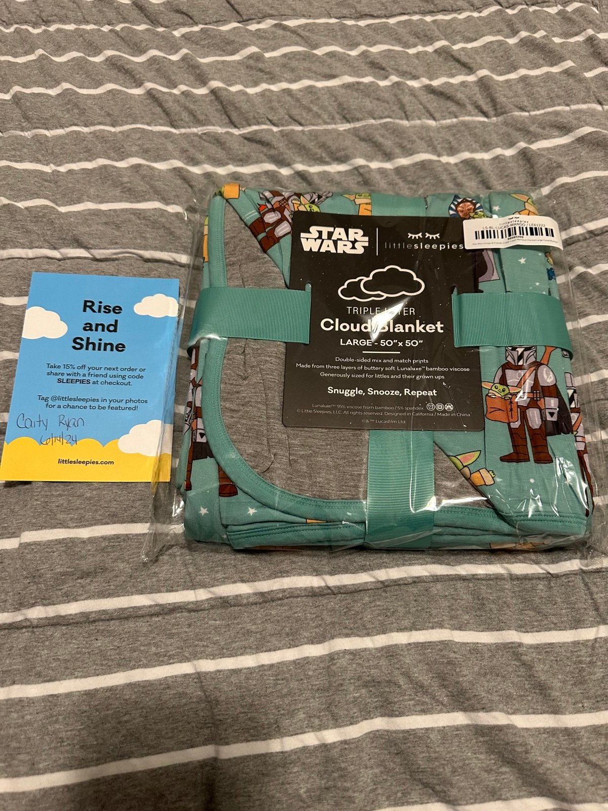 Little Sleepies Grogu and Friends Blanket