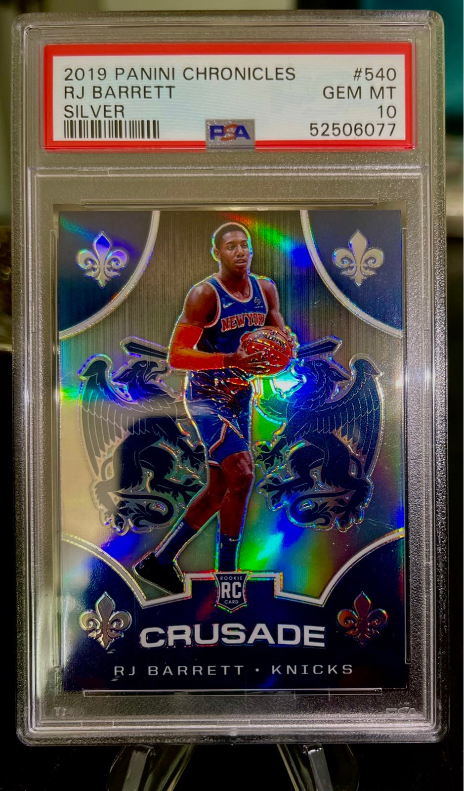 2019-20 RJ Barrett Panini Crusade Silver Prizm #540 Rookie PSA10 Gem Mint RC HOT